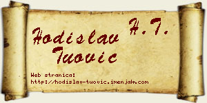 Hodislav Tuović vizit kartica